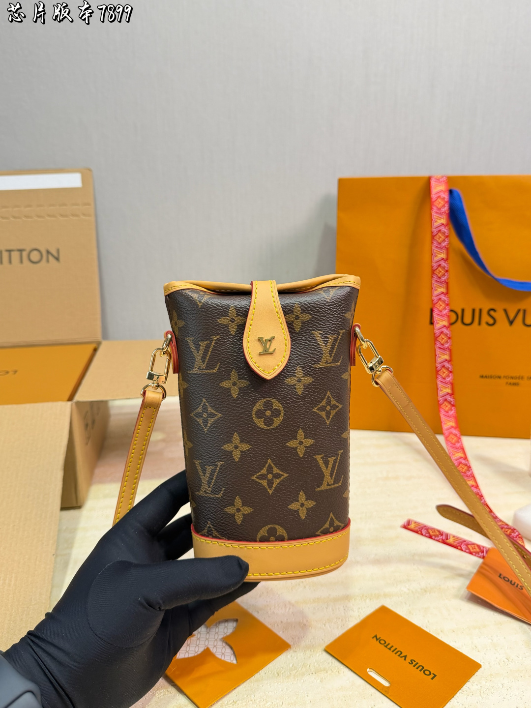 LV Classic Top Handle Handbag Monogram Canvas Detachable Strap Top Handle